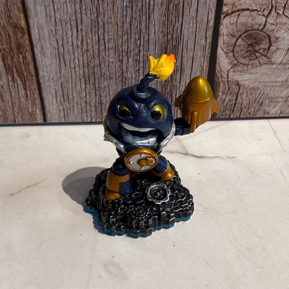 Skylanders Figure with Blue and Gold Colors